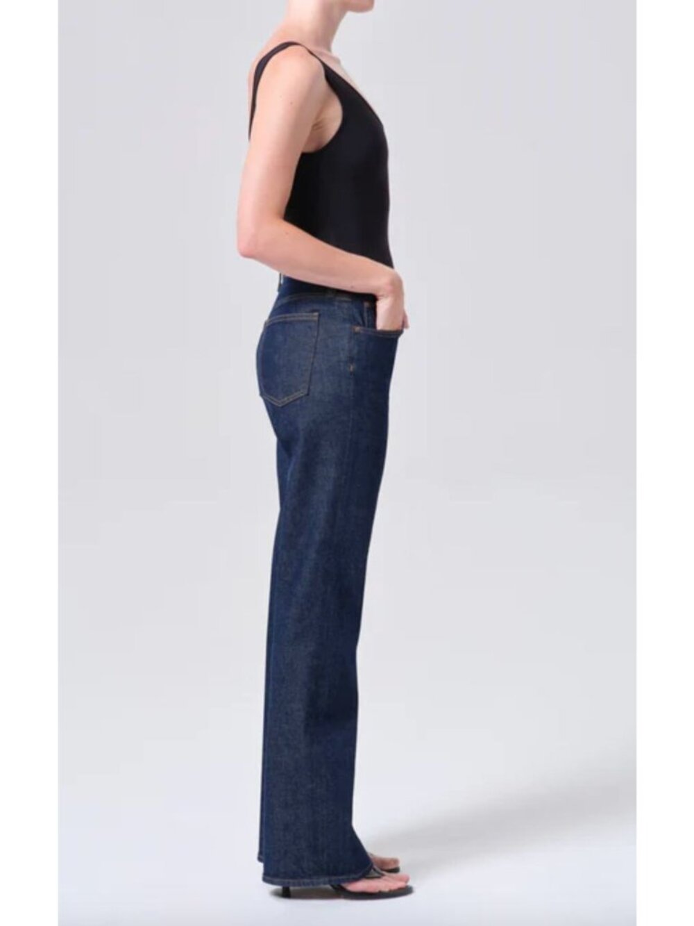 Agolde Mid Rise Kick Boot Comfort Stretch Sz 25 Flare Reissue Indigo Blue Jeans - Picture 4 of 7